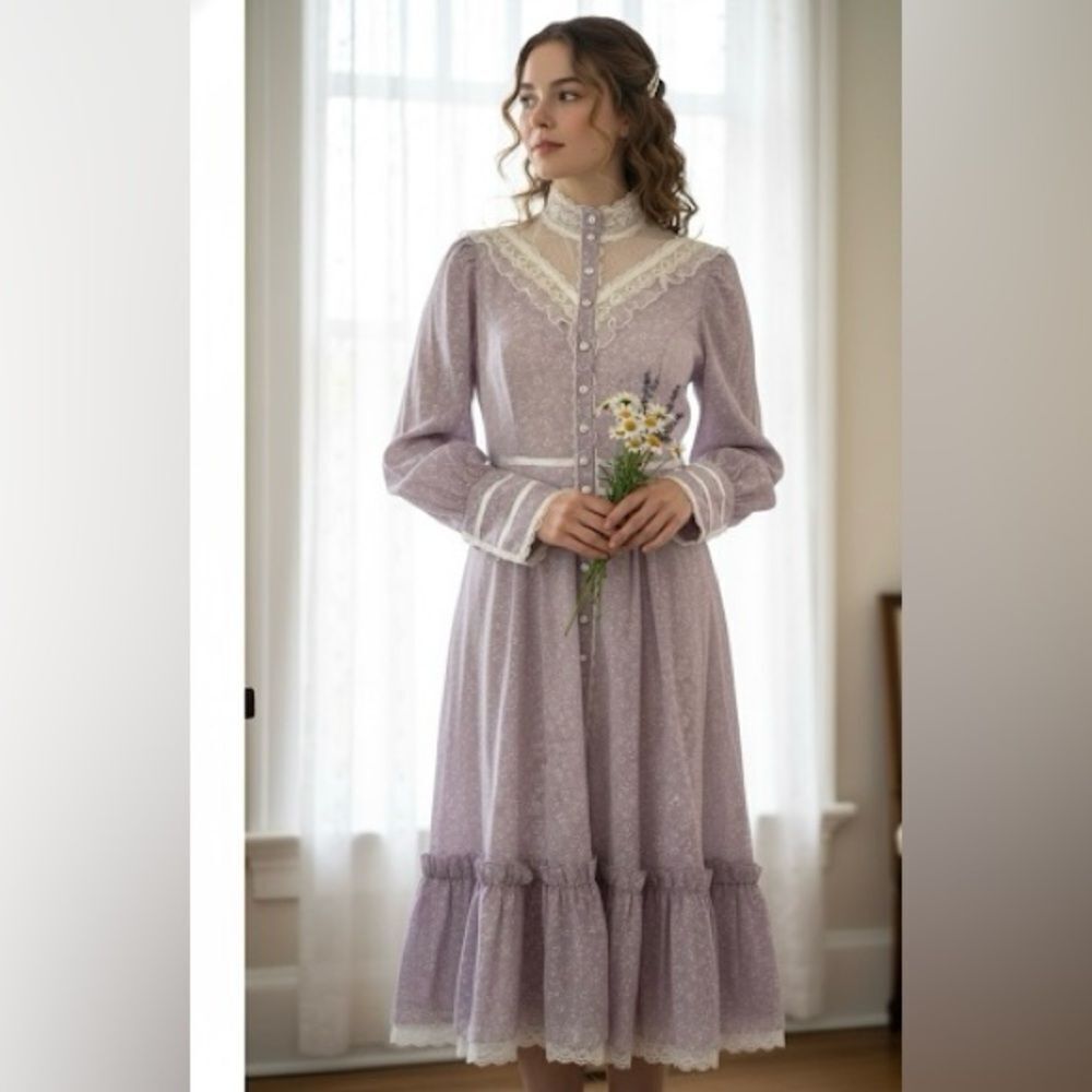 Gunne Sax Praire Lavender Dress